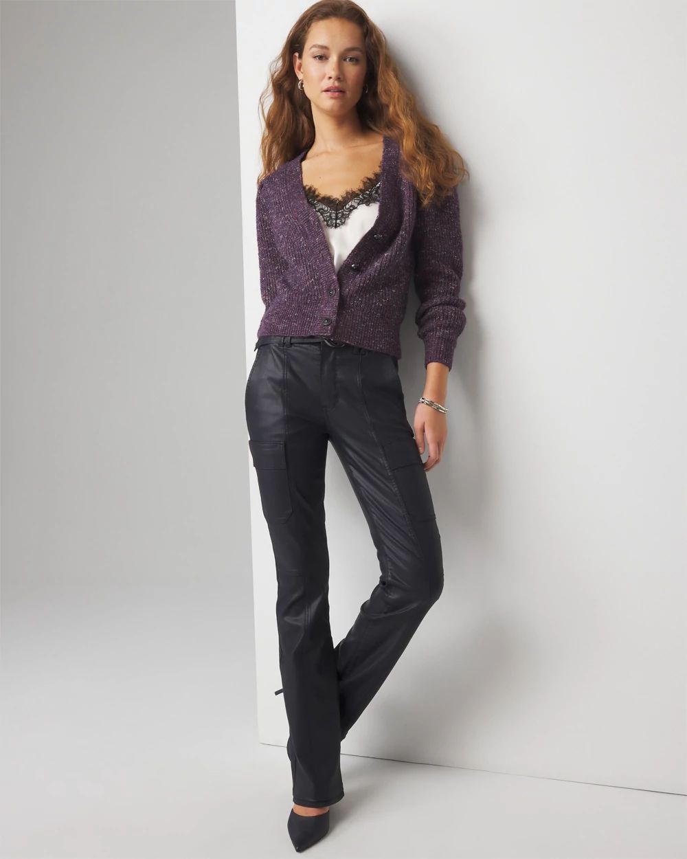 Jewel Button Cardigan Sweater | White House Black Market